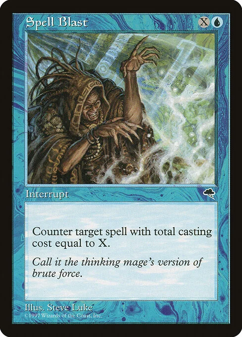 Spell Blast, carta Magic di tipo Instant illustrata da Steve Luke