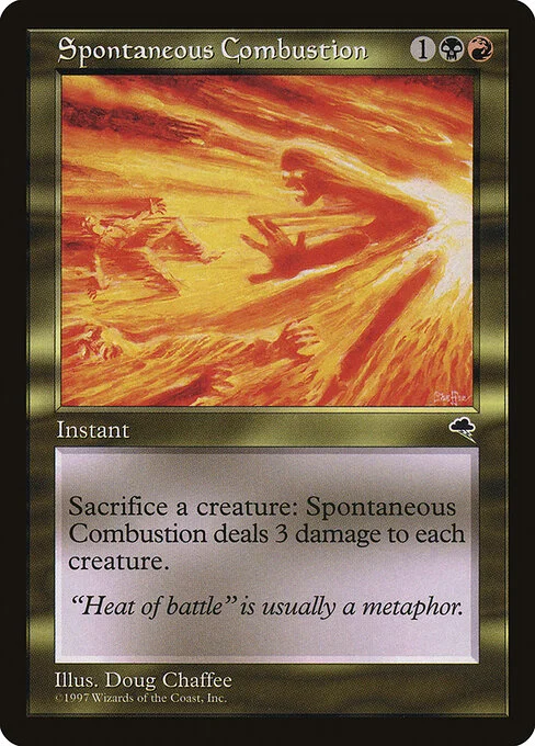 Spontaneous Combustion, carta Magic di tipo Instant illustrata da Doug Chaffee