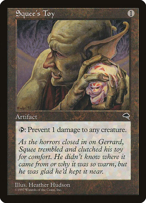 Squee's Toy, carta Magic di tipo Artifact illustrata da Heather Hudson