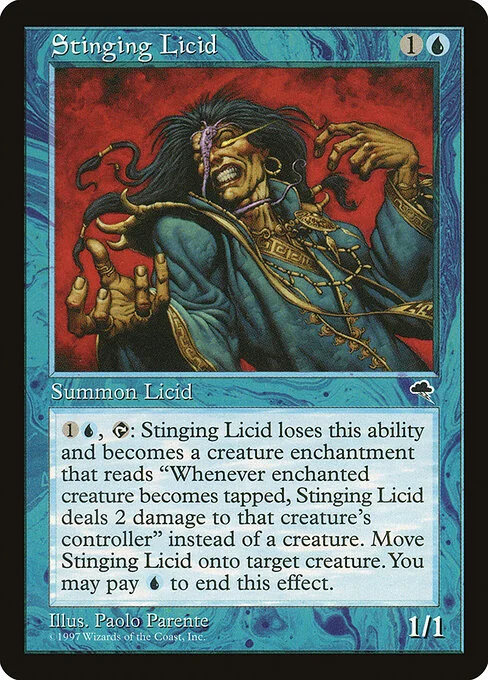 Stinging Licid, carta Magic di tipo Creature — Licid illustrata da Paolo Parente