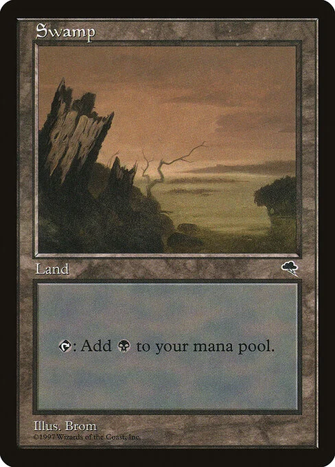 Swamp, carta Magic di tipo Basic Land — Swamp illustrata da Brom