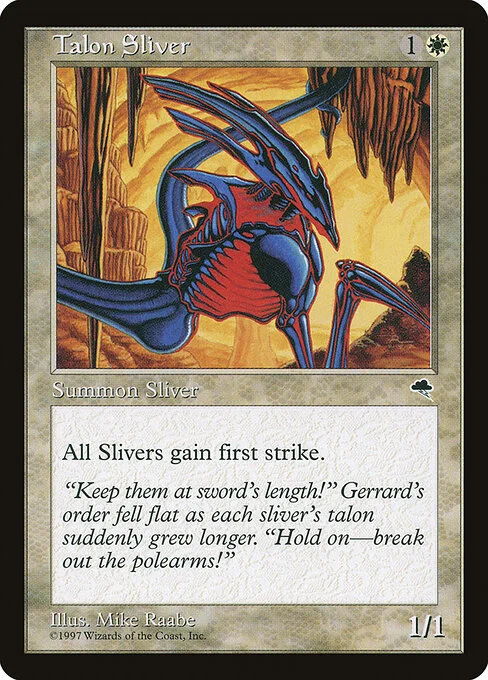 Talon Sliver, carta Magic di tipo Creature — Sliver illustrata da Mike Raabe