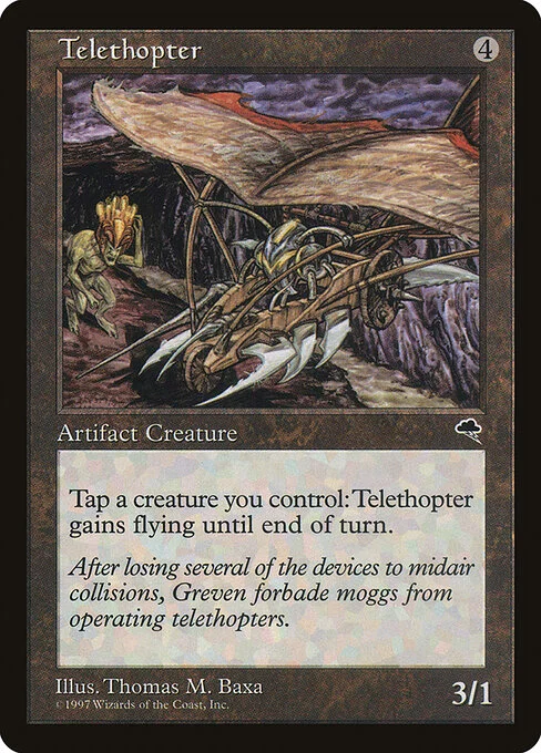 Telethopter, carta Magic di tipo Artifact Creature — Thopter illustrata da Thomas M. Baxa