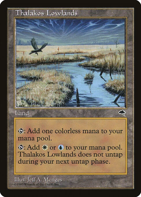 Thalakos Lowlands, carta Magic di tipo Land illustrata da Jeff A. Menges