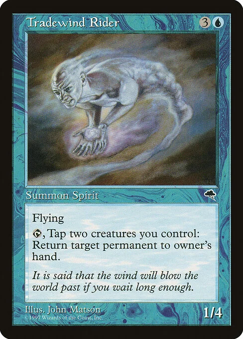 Tradewind Rider, carta Magic di tipo Creature — Spirit illustrata da John Matson