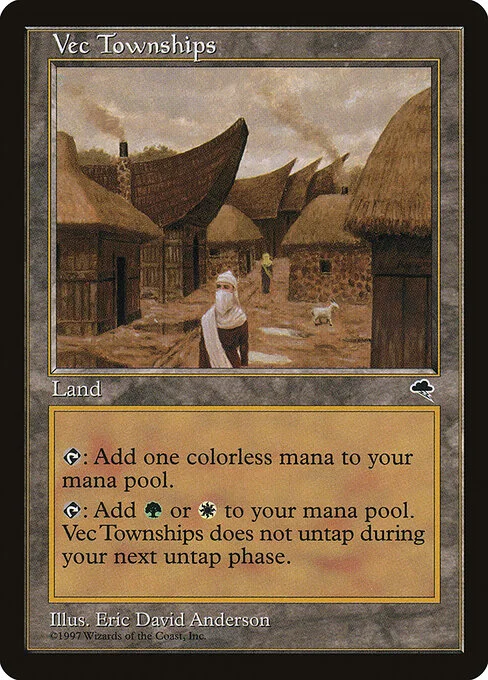 Vec Townships, carta Magic di tipo Land illustrata da Eric David Anderson
