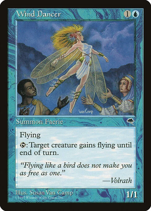 Wind Dancer, carta Magic di tipo Creature — Faerie illustrata da Susan Van Camp