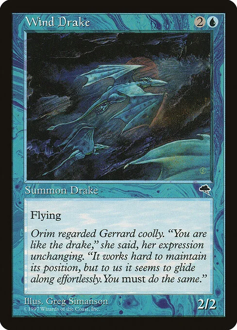 Wind Drake, carta Magic di tipo Creature — Drake illustrata da Greg Simanson