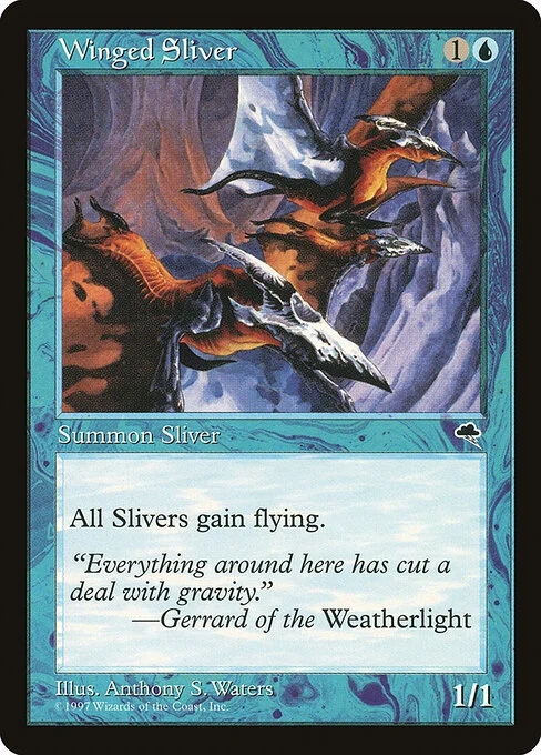 Winged Sliver, carta Magic di tipo Creature — Sliver illustrata da Anthony S. Waters