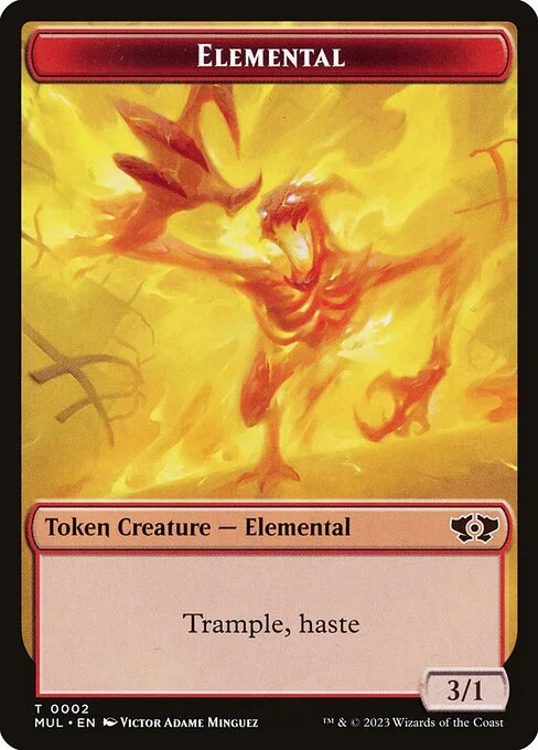 Elemental, carta Magic di tipo Token Creature — Elemental illustrata da Victor Adame Minguez