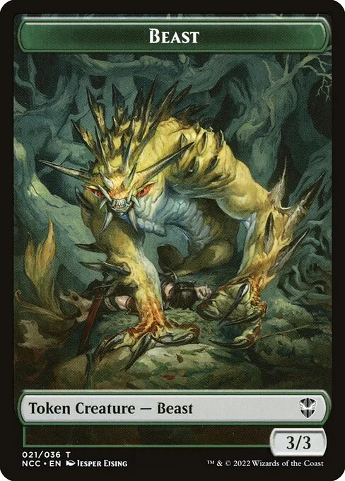 Beast, carta Magic di tipo Token Creature — Beast illustrata da Jesper Ejsing
