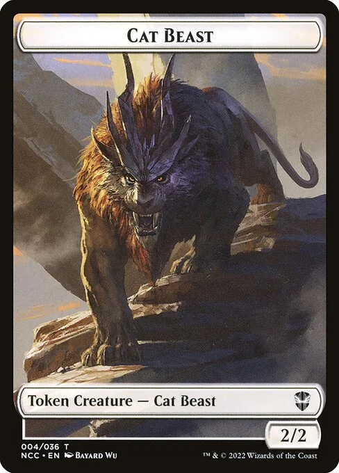 Cat Beast, carta Magic di tipo Token Creature — Cat Beast illustrata da Bayard Wu