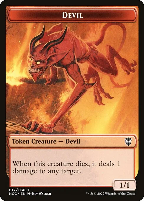 Devil, carta Magic di tipo Token Creature — Devil illustrata da Kev Walker