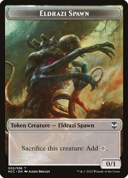 Eldrazi Spawn, carta Magic di tipo Token Creature — Eldrazi Spawn illustrata da Aleksi Briclot