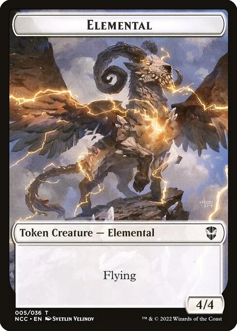 Elemental, carta Magic di tipo Token Creature — Elemental illustrata da Svetlin Velinov