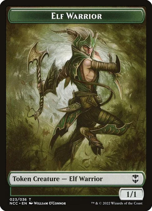 Elf Warrior, carta Magic di tipo Token Creature — Elf Warrior illustrata da William O'Connor