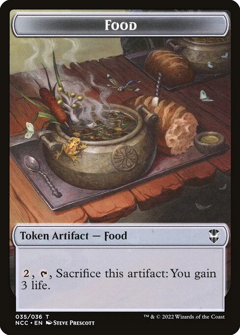 Food, carta Magic di tipo Token Artifact — Food illustrata da Steve Prescott