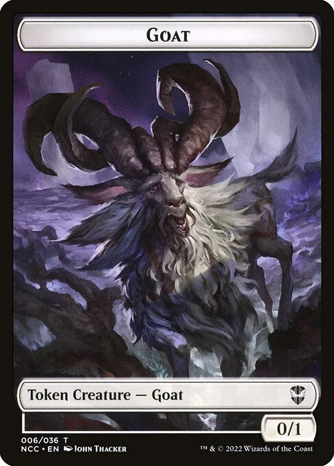 Goat, carta Magic di tipo Token Creature — Goat illustrata da John Thacker
