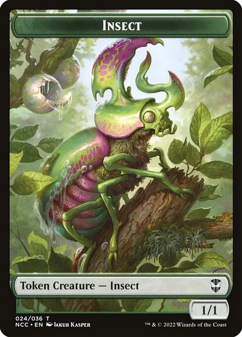 Insect, carta Magic di tipo Token Creature — Insect illustrata da Jakub Kasper