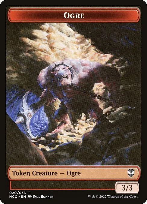 Ogre, carta Magic di tipo Token Creature — Ogre illustrata da Paul Bonner