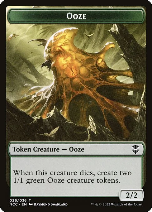 Ooze, carta Magic di tipo Token Creature — Ooze illustrata da Raymond Swanland