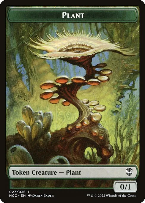 Plant, carta Magic di tipo Token Creature — Plant illustrata da Daren Bader