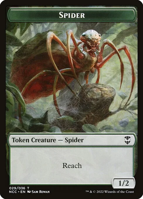 Spider, carta Magic di tipo Token Creature — Spider illustrata da Sam Rowan