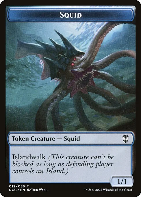 Squid, carta Magic di tipo Token Creature — Squid illustrata da Jack Wang