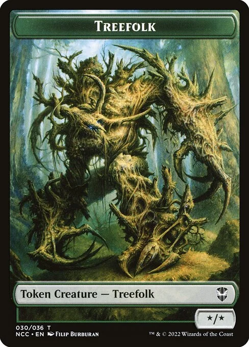 Treefolk, carta Magic di tipo Token Creature — Treefolk illustrata da Filip Burburan