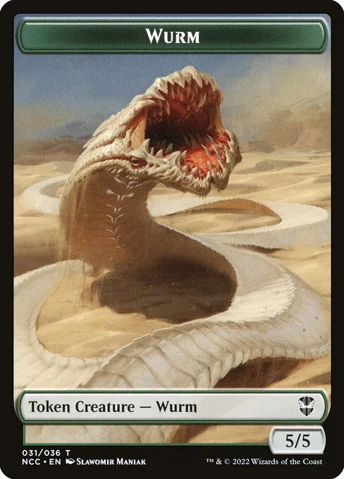 Wurm, carta Magic di tipo Token Creature — Wurm illustrata da Slawomir Maniak