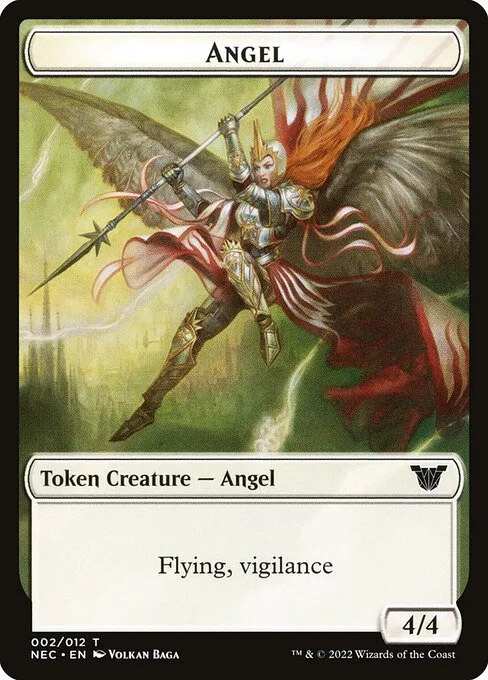 Angel, carta Magic di tipo Token Creature — Angel illustrata da Volkan Baǵa