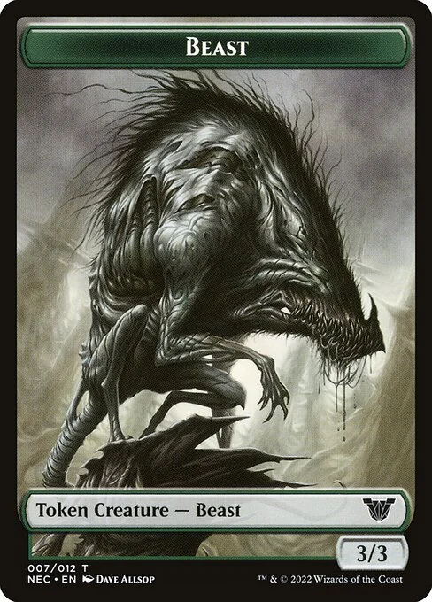 Beast, carta Magic di tipo Token Creature — Beast illustrata da Dave Allsop
