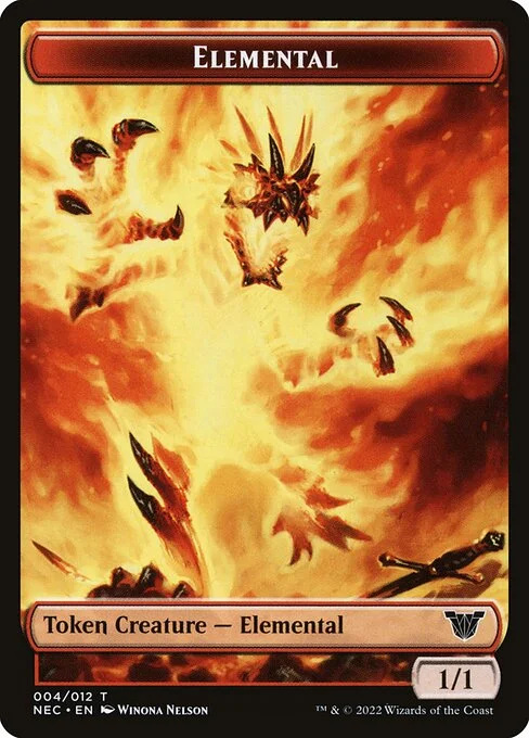 Elemental, carta Magic di tipo Token Creature — Elemental illustrata da Winona Nelson