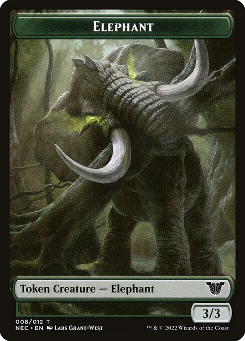 Elephant, carta Magic di tipo Token Creature — Elephant illustrata da Lars Grant-West