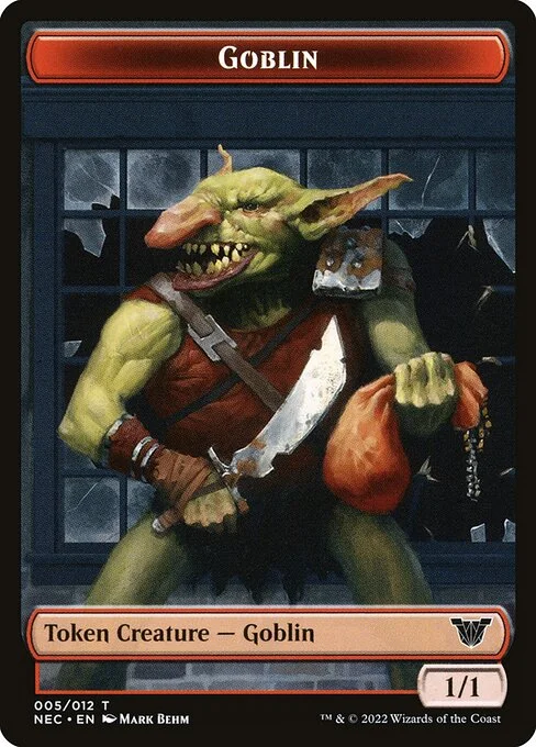 Goblin, carta Magic di tipo Token Creature — Goblin illustrata da Mark Behm