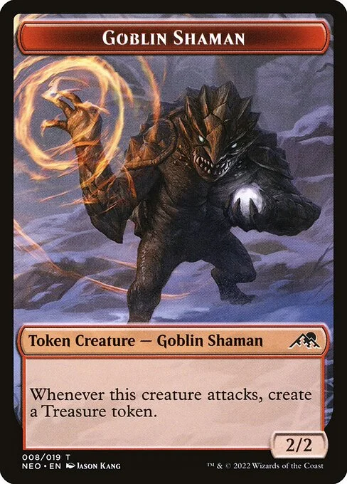 Goblin Shaman, carta Magic di tipo Token Creature — Goblin Shaman illustrata da Jason Kang