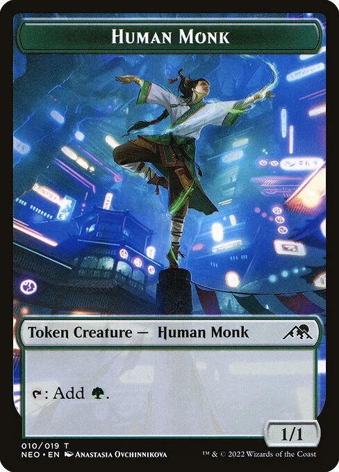 Human Monk, carta Magic di tipo Token Creature — Human Monk illustrata da Anastasia Ovchinnikova