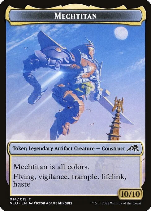 Mechtitan, carta Magic di tipo Token Legendary Artifact Creature — Construct illustrata da Victor Adame Minguez