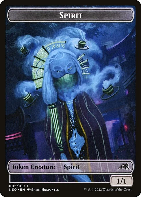 Spirit, carta Magic di tipo Token Creature — Spirit illustrata da Brent Hollowell