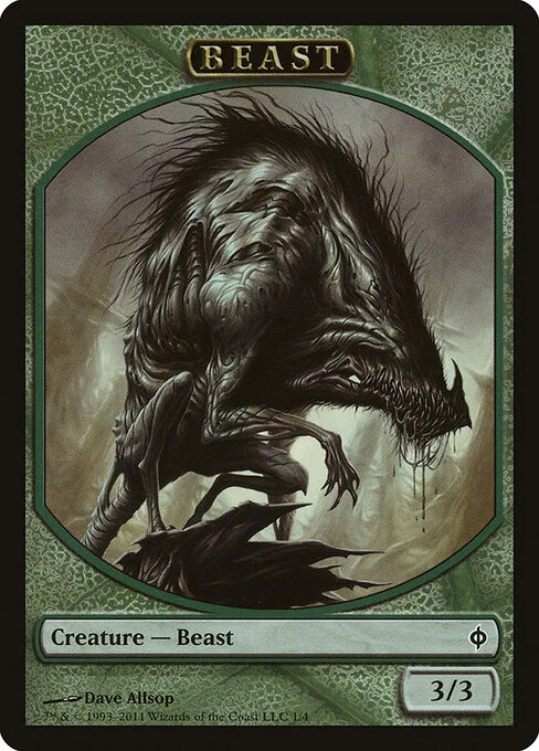 Beast, carta Magic di tipo Token Creature — Beast illustrata da Dave Allsop