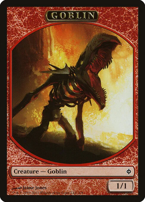 Goblin, carta Magic di tipo Token Creature — Goblin illustrata da Jaime Jones