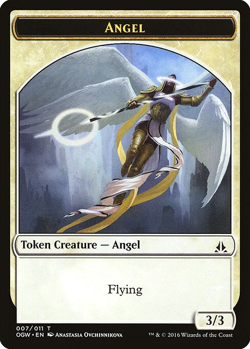 Angel, carta Magic di tipo Token Creature — Angel illustrata da Anastasia Ovchinnikova