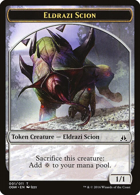 Eldrazi Scion, carta Magic di tipo Token Creature — Eldrazi Scion illustrata da Izzy