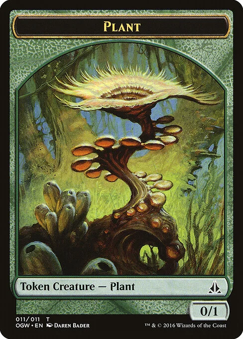 Plant, carta Magic di tipo Token Creature — Plant illustrata da Daren Bader