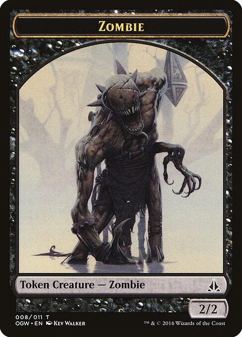 Zombie, carta Magic di tipo Token Creature — Zombie illustrata da Kev Walker