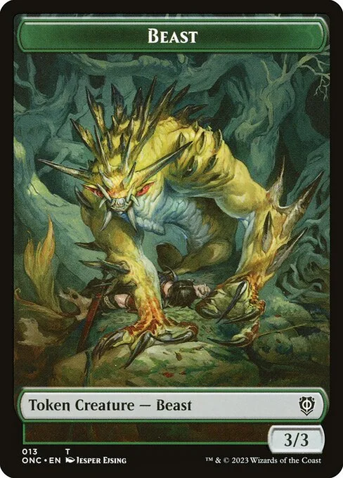 Beast, carta Magic di tipo Token Creature — Beast illustrata da Jesper Ejsing