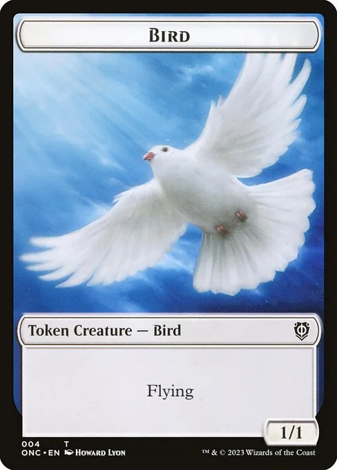 Bird, carta Magic di tipo Token Creature — Bird illustrata da Howard Lyon