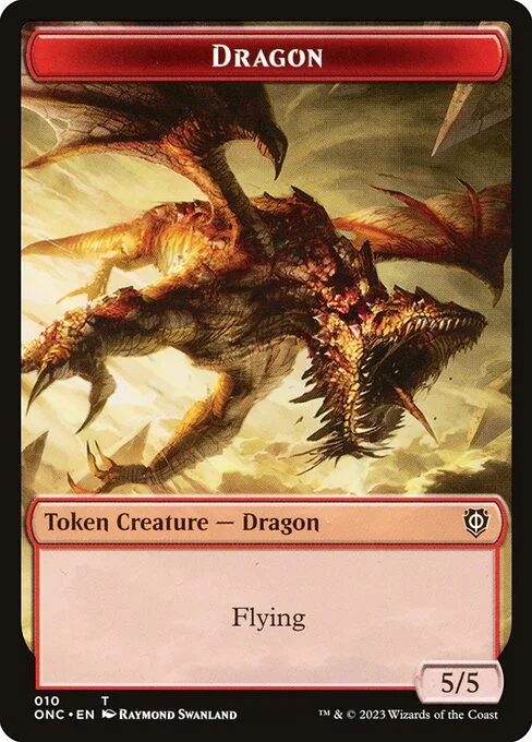 Dragon, carta Magic di tipo Token Creature — Dragon illustrata da Raymond Swanland