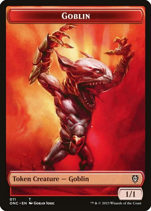 Goblin, carta Magic di tipo Token Creature — Goblin illustrata da Goran Josic