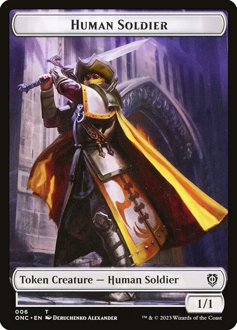 Human Soldier, carta Magic di tipo Token Creature — Human Soldier illustrata da Deruchenko Alexander